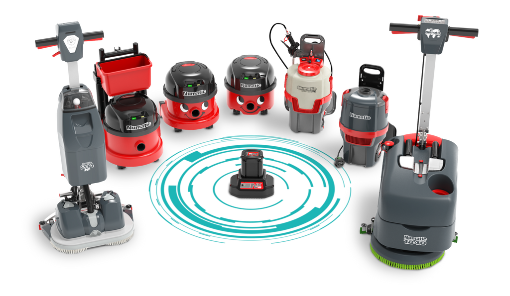 Gamma NX300 de Numatic. Potència que impulsa la productivitat en la neteja professional.